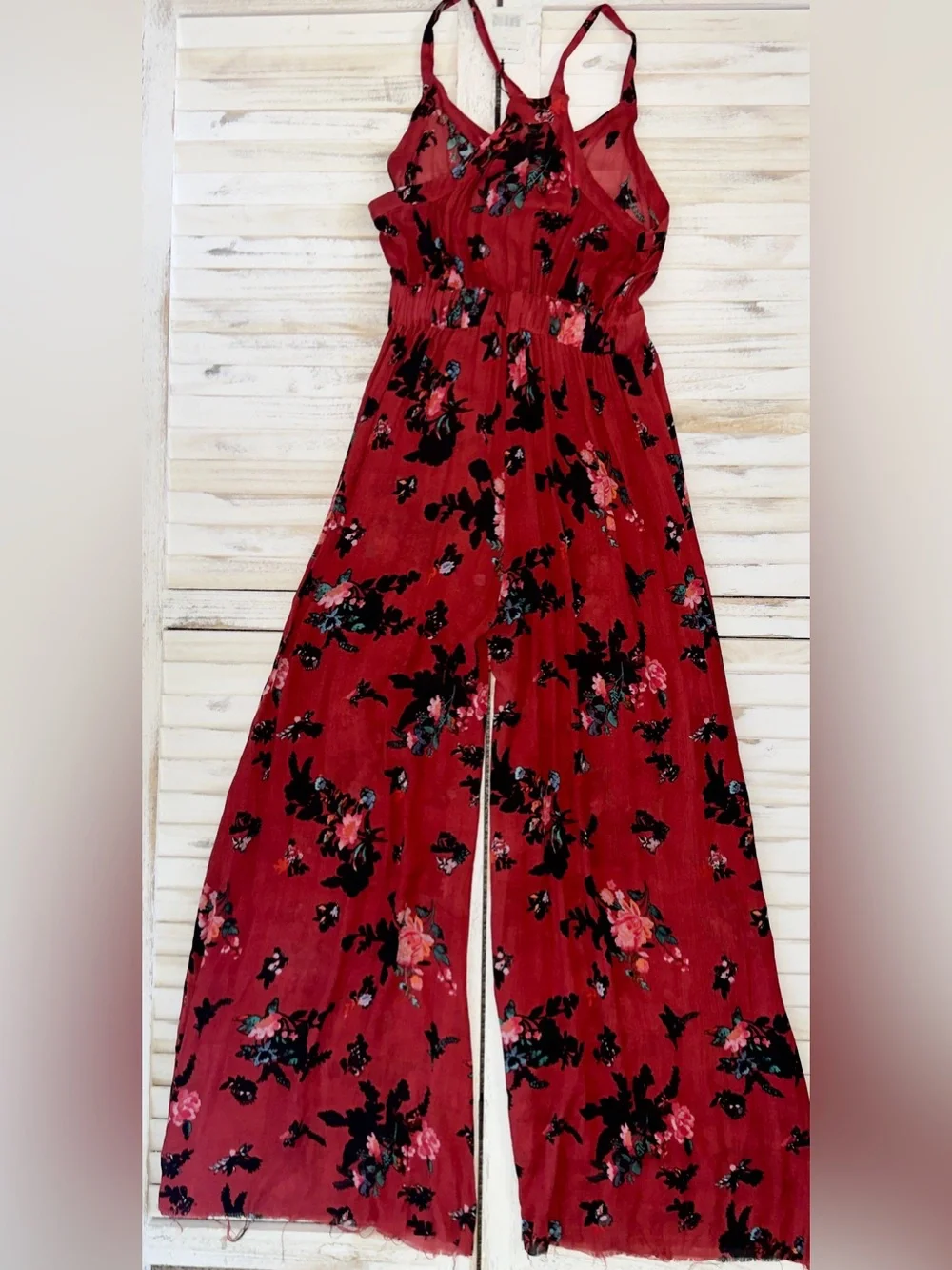 NWT- Free People Moonlight Garden Floral Jumpsuit Wide Leg Large